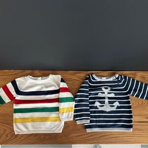 H&M Kids Sweater Set - Multicolor Stripes & Navy Anchor
